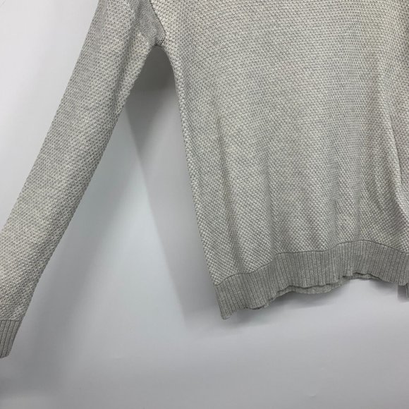 Vince Sweater Color Jacquard Gray Crewneck Long Sleeve Pullover - Picture 6 of 10